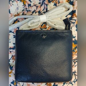 ♠️New With Tags- Kate Spade-Polly-Convertible Crossbody-Navy-Bag-chain-Small♠️